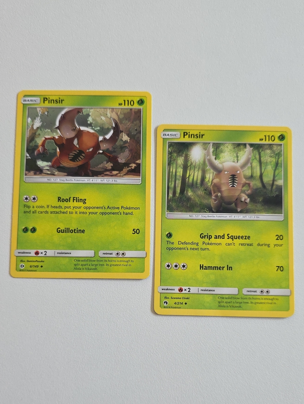 Pokemon Pinsir Trading Cards